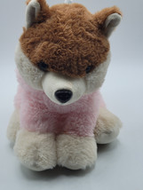 Rust Shiba Husky Dog in Pink Yellow Unicorn Costume Plush Stuffed Pet Toy 11&quot; - £16.02 GBP