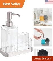 iDesign Forma Plastic Soap Pump with Caddy, Dispenser with Storage Compa... - $34.92