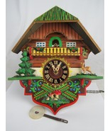 cuckoo clock vintage CHALET old Germany painted 1960&#39;s - €128,70 EUR