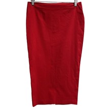 Asos Womens Pencil Skirt Red Long Maxi Back Slit Zipper Modest Business Work 10 - £6.96 GBP