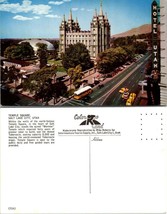 Utah(UT) Salt Lake City Mormon Temple Square Tabernacle Hotel Utah VTG Postcard - £7.39 GBP