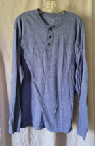 Men Saddlebred Long Sleeve Ick Blue Shirt Size XL Lightweight 3 Buttons ... - £9.55 GBP