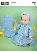 Vintage knitting pattern for dolls/reborns. Lee Target 6408. PDF - $3.00