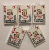 Lot of 5 (2014) Hoyle Maverick Jumbo Playing Cards Poker 041187012097 Se... - $8.60