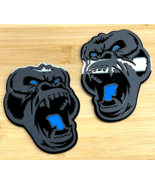 Angry Gorilla L-Blue Eye Car Truck Emblem Badge Matte Black Black Custom... - €29,59 EUR