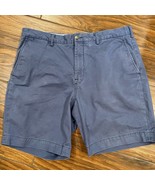 Polo Ralph Lauren Chino Khaki Blue Shorts 36 Stretch Classic Fit 8&quot; Inseam - $22.21