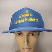 LIGHT BLUE VINTAGE MESH BACK SNAPBACK EMPIRE STATE PULLERS TRUCKER HAT N... - $11.87