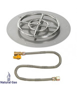 American Fireglass 18 in. Round Stainless Steel Flat Pan with Match Ligh... - $7,806.01 MXN