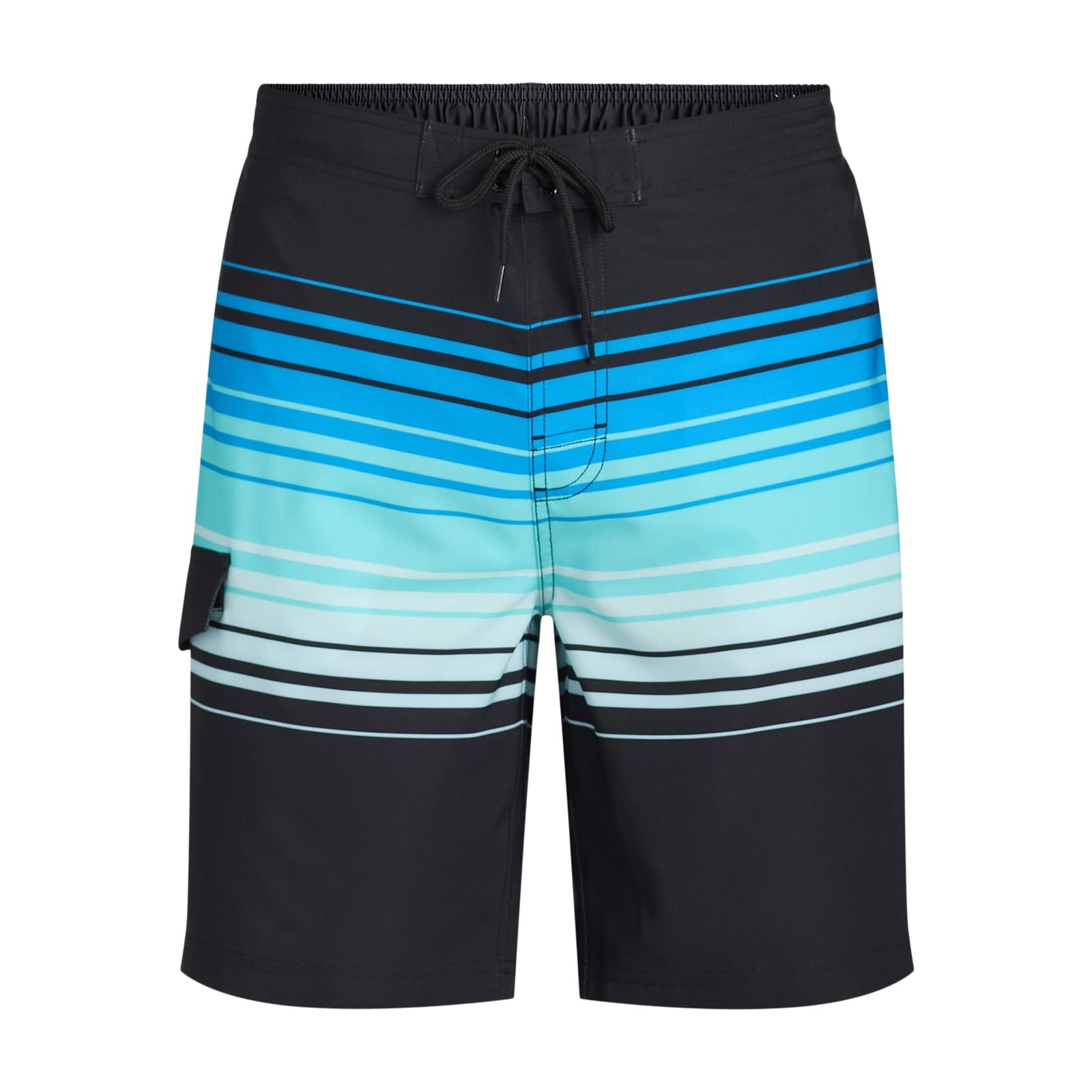 George Men's E-Board UPF 50+ Swim Trunks 9" Inseam Black Stripe Size L (36-38) Item image 3