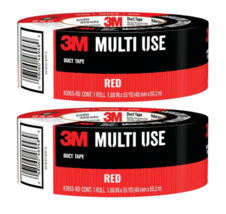 3M Tough Red Rubberized Duct Tape 1.88-in x 55 Yard 2 Pack - £14.57 GBP