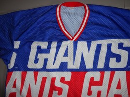 Vintage Wilson New York Giants  NFL Red Blue Polyester SHORT Jersey Adult 2XL - £25.56 GBP