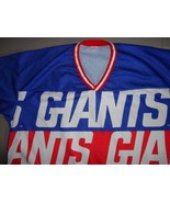 Vintage Wilson New York Giants  NFL Red Blue Polyester SHORT Jersey Adul... - £25.68 GBP