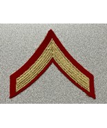 CIRCA 1959-1992, USMC PRIVATE FIRST CLASS, CHEVRON, GOLD ON RED FELT, VI... - $8.78 CAD