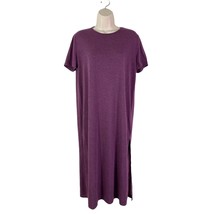 SHEIN Women&#39;s Purple Short Sleeve T-Shirt Dress Knee Length Casual Size L - £12.46 GBP