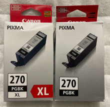 Canon 270XL Black &amp; 270 Black PGI-270XL PGI-270 0319C001 0373C001 OEM Retail Box - £28.13 GBP