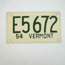 Vintage 1954 Wheaties Cereal Vermont Metal Bicycle License Plate E5672 C... - £10.16 GBP