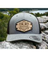 Anime Manga Comics Trafalgar Pirate One Piece Trucker Hat Cap Wood Leath... - $38.11 CAD