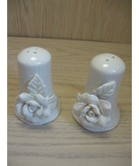 Rose &amp; Line Design Salt &amp; Pepper Shakers Bone White Color World Bazaars - £7.84 GBP