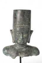 Antico Khmer Stile Bronzo Vishnu Torso Statua - Protezione &amp; Preservare -27cm / - $251.25