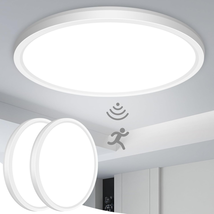 Slochi 2 Pack Motion Sensor LED Ceiling Light, 7 Inch 5000K Closet Lights Motion - £33.76 GBP