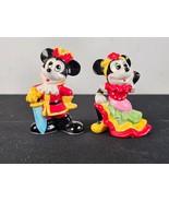Vintage Walt Disney Flamenco Dancer Minnie &amp; Knight Mickey Mouse Figurines - $239.99 MXN