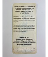 Vintage Atlanta 1996 DTWN Non Olympic Venue Windshield Permit - $26.88 CAD