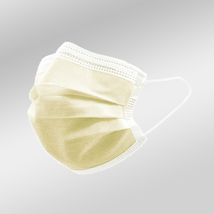 3-Ply Disposable Face Masks - YELLOW - 50 Masks  - £7.85 GBP