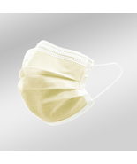 3-Ply Disposable Face Masks - YELLOW - 50 Masks  - £7.85 GBP