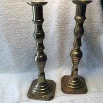 Vintage Pair of Brass Candlestick Candleholders - £66.30 GBP