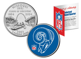St Louis Rams Retro Logo Missouri Quarter Colorized Coin Football Nfl Licensed - £6.84 GBP