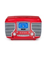 Vintage CD Radio Alarm Clock RED 1950&#39; 60&#39;s Novelty Accent Old Led Stere... - $138.99