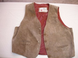 Vest Vintage Leather vest The leather shop Sears Medium - $16.82