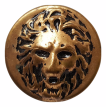 Vintage Brass Metal Button Lion Head Victorian Fabric Sewing  #9 - $12.95