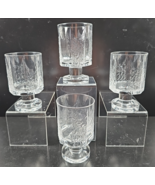 4 littala Kalinka White Wine Glass Set Vintage Icicle Stemware Finland Retro Lot - $78.87