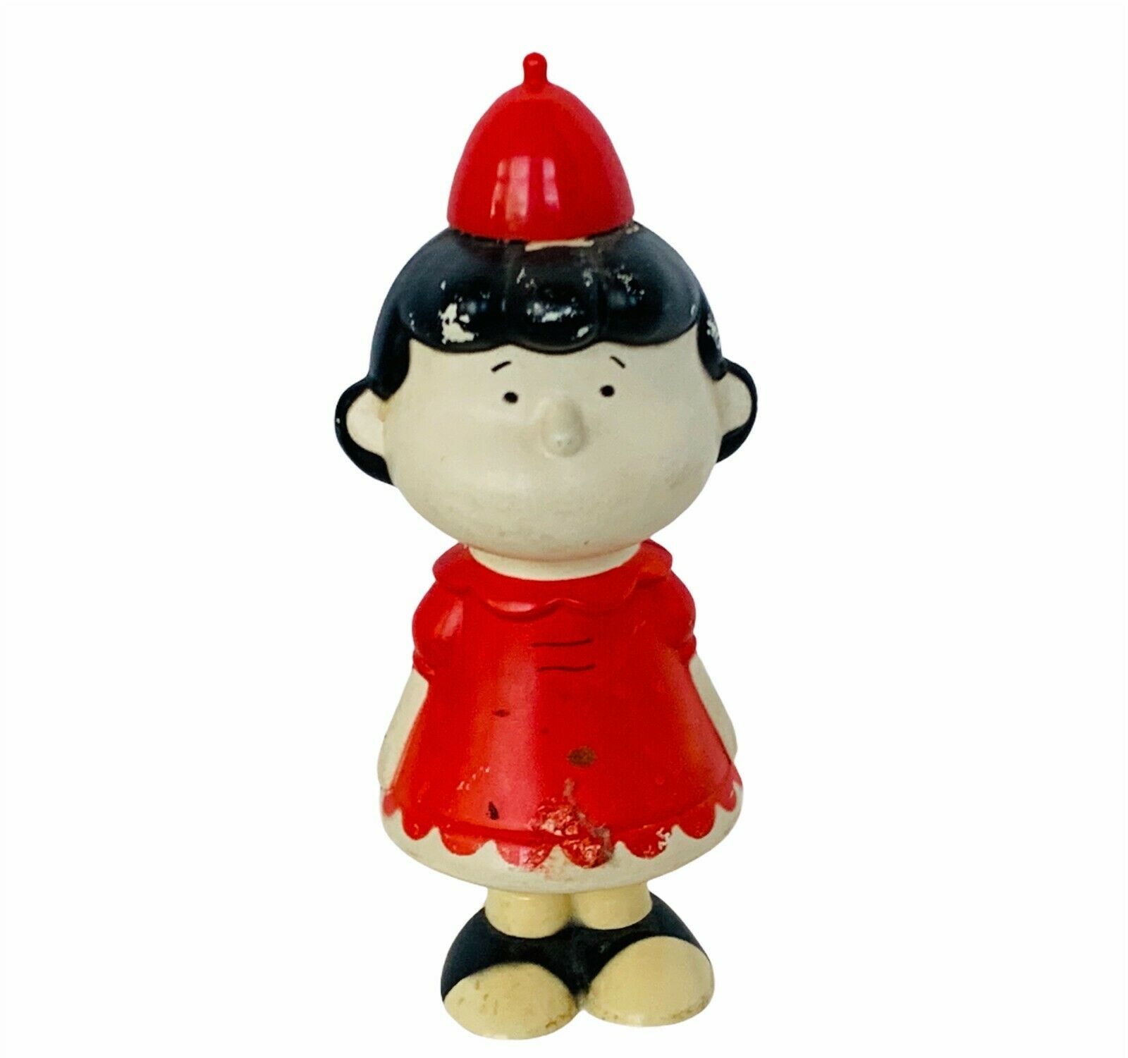 Primary image for Peanuts Gang vtg Bubble Bath Avon 1950 Charlie Brown figurine Lucy Van Pelt hat