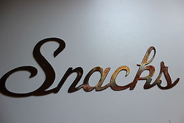 Snacks Word - Metal Wall Art - Copper 12 3/4&quot; x 4  1/2&quot; - £11.15 GBP