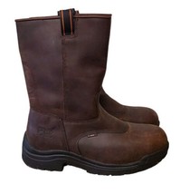 Timberland Pro Boots Mens Size 13 Brown Pull On Wellington Steel Toe Wor... - $44.80