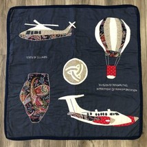 Vintage Quilted Illinois Aeronautics Hot Air Balloon Hand Made 23&quot; Sham Cover - £14.77 GBP