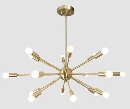 Mid Century CELESTE Sputnik Chandelier 18 light, Handmade Brass Chandelier Lamps - £268.62 GBP