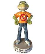 Please Don&#39;t Smoke I May Croak Frog Figurine - £10.05 GBP