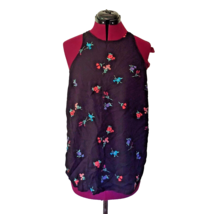 Old Navy Sleeveless Top Multicolor Floral Womens Size Small Keyhole Back - $16.83