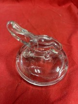 Jeanette Depression Glass Powder Jar Lid With Elephant. Lid Only - £3.91 GBP
