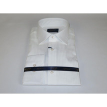 Men 100% Cotton Shirt Manschett Quesste Turkey Slim Fit 6047-01 White Fancy image 6