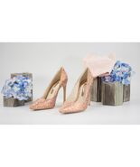 Sophia Webster Rio 100mm Rose Gold Pink Leopard Stilleto Heels Size 36 N... - $360.86