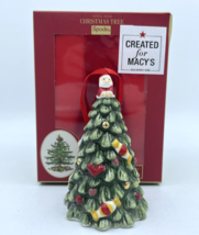 Spode Ornament Porcelain Christmas Decorated Tree 3.75&quot; Original Box Macys - £10.82 GBP