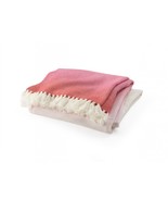 Brahms Mount Palermo Watermelon Red Wool Throw Blanket Ombre  - £255.79 GBP