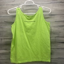 Petra Band T Shirt Neon Green Sleeveless Size M Christian Rock Music Vtg - $10.89