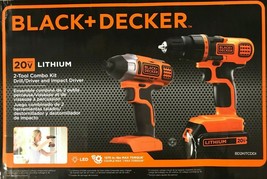 BLACK+DECKER - BD2KITCDDI - 20V MAX* Drill/Driver + Impact - Combo Kit - £103.63 GBP