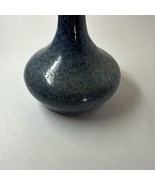 Vintage Rounded Studio Pottery Blue Spout Vase Modern - €23,53 EUR