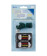 Deco Lights Battery Operated Teeny Bulbs 20 Bulbs Clear Lights Green Cord - $22.38